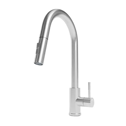 [TEC143SS] Monomando de Cocina Tecnolam Acero Inoxidable Cepillado 